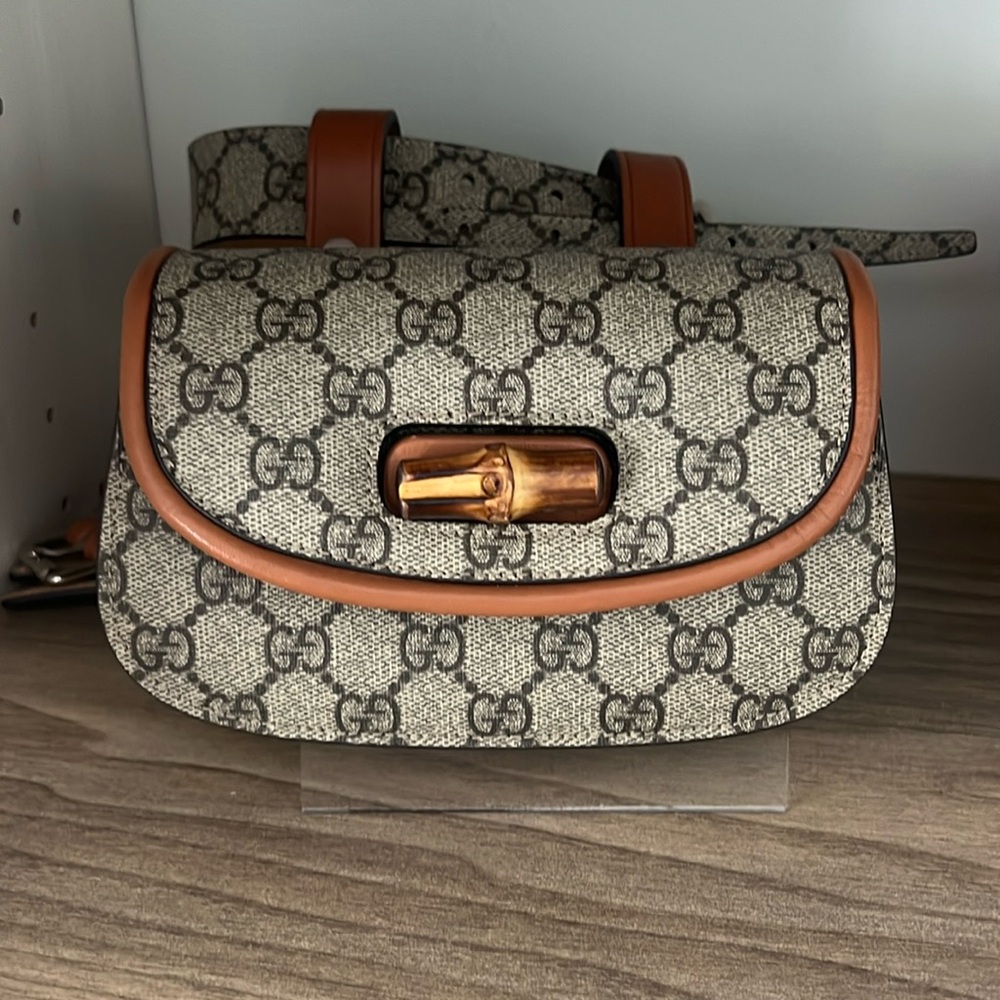 Gucci GG Supreme Mini Bamboo 1947 Belt Bag